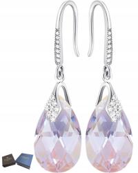 Mennica Świdnicka Ezüst Függő Fülbevaló Hosszú Kristályokkal Cirkóniákkal Ajándék Női