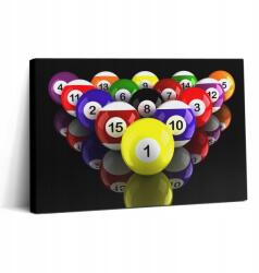 Wallfluent Vászonkép Fa Keretben Canvas Falra Biliárd 30x20 cm (010030010150000075041)