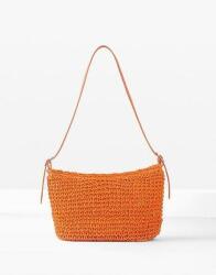 Bonprix Szalma Válltáska, fém, narancs
