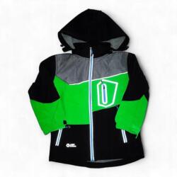  Kugo Outdoor gyerek szigetelt softshell kabát fekete-zöld 164