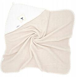 Bocioland Fürdőtakaró maci 80x80 cm Homokszínű (5904501650694)