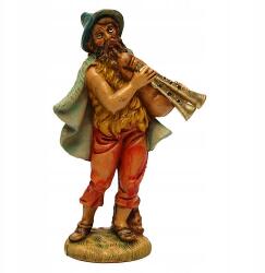 Włoska Karácsonyi betlehem figura Pásztor dudákkal- 12cm magas figurákhoz (11150-16)