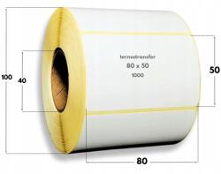  80x50 mm-es termotranszfer címkék 1000 db viasz fehér matrica 80/50 (epap-80-50-1000-40-akr)