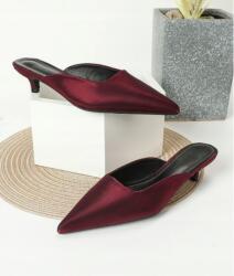 Shein Bebújós Magassarkú Cipő Bordó Elegáns 35 Eac