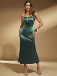 Shein Elegáns Ruha, Size 34, zöld, maxi, 95% poliészter, vállpántos