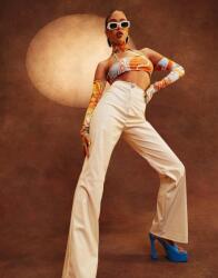 Boohoo Z5B101*BOOHOO Krémszínű Casual Nadrág 38 M B01