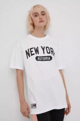 Superdry fehér oversize póló, pamut, nyomtatott, Size 36 (462859)