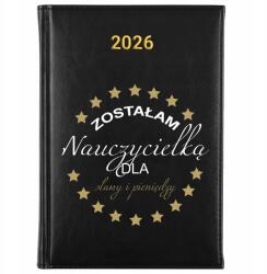 FunnyCase Naptár tervező 2026 Tanárnő Hírnév És Pénz Fekete Ajándék (KalendarzNAUCZYCIELKA DLA SŁAWY I PIENIĘDZY)