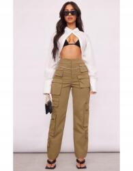 Prettylittlething Khaki Nadrág Zsebek (38) (565865)