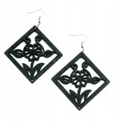  Rombusz alakú lógós dekoratív fülbevaló (0611-1061 SA)