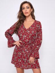 Shein Ruha, mini, virágmintás, hosszú ujjú, Size 40