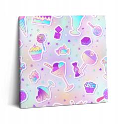 Wallfluent Fotó-Vászonkép Canvas Felakasztható Fagylalt Keksz Cukorka (010030010270000074601)