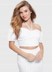 Guess Fehér Áttört Fodros Felső (L) (591451)