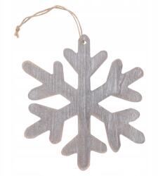 Trend-Deco Karácsonyi hópehely medál 20 cm lógó karácsonyfadísz rusztikus (td02510-1)