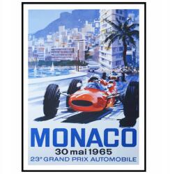Fali poszter Monaco Grand Prix Versenyautók A3 (Obraz Plakat wyścigi Monte carlo)