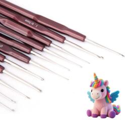 Horgolótű Készlet Diy Fogantyúval 0.5-2.5MM 16 Db (GY09421)