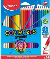 Maped Színes ceruza készlet, háromszögletű, MAPED "Color`Peps Strong", 24 különböző szín (IMA862724) - tintasziget
