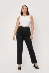 Nasty Gal Fekete Mom Jeans Szaggatásokkal (44) (GZZ43878-105)