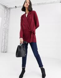 Native Youth Bordó Kötött Blézer 36-OS