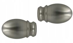 ESTAdeco Ovális Végzáró szett 2db. Függönykarnis Ø 19 Szatén (Końcówka OWAL fi19mm SATYNA)