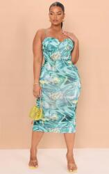Prettylittlething Ruha, mintás, elegáns, vállpántos, Size 52, 95% poliészter