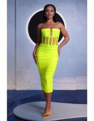  Club L Lime Színű MIDI Szoknya (32) (579658)