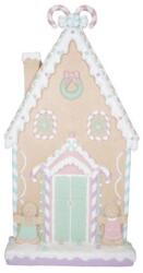  Dekoráció Mézeskalács ház glitteres magnézia 50x15x93 cm pasztell karácsony (SFA919C22193)