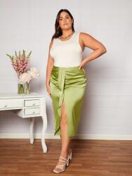 Shein XC12308 Shein Szatén Fodros MIDI Szoknya (12) 52