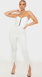 Prettylittlething Prettylittle Fehér Overál Cipzárral 38