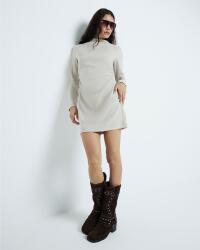 River Island Bézs ruha, Size 44, fodros, hosszú ujjú, poliészter (596046)