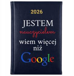 FunnyCase Könyvnaptár 2026 Többet Tudok, Mint A Google Sötétkék Ajándéktervező (Kalendarz Granatowy WIEM WIĘCEJ NIŻ GOOGLE)