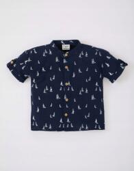 DeFacto Sötétkék Laza Klasszikus Rövid Ujjú Ing Vitorlás Minta Defacto 92-98