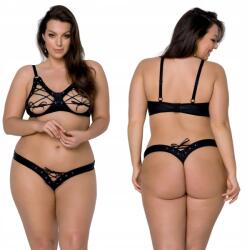 Passion Bikini erotikus fehérnemű size plus Celin Bikini fekete 4XL/5XL Passion