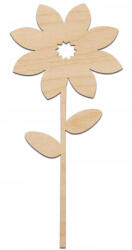 Loveart Virág pálcikán fa dísz rétegelt lemezből Loveart 14cm Decoupage dekoráció (LOV-Sklejka)