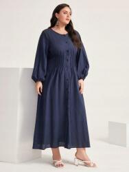 Shein IC77205 Shein Fodros Ruha Maxi Gombokkal Hosszú Ujjú 44