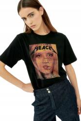Silvian Heach Fekete Póló Nyomott Mintával (s) (590289)