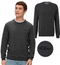 s.Oliver Férfi pulóver s. Oliver sötétszürke 3XL Regular Fit logo (10.3.11.17.170.2143173.98W2.3XL)
