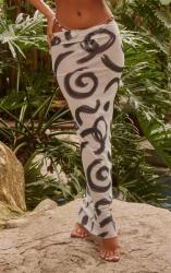 Prettylittlething KC22119 Prettylittlething Mintás Strand Maxi Szoknya (33) S