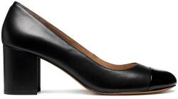 Geox bőr flip-flop D VIRNILISA 65 fekete, magassarkú, D56YYC 0TU66 C9999 - fekete Női 37