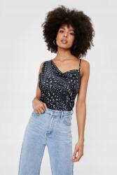 Nasty Gal Fekete Szatén Felső Mintás (32) (GZZ43214-105)