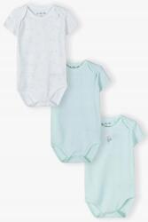 5.10. 15 Pamut body 3 db 62 cm 0-3 m-es rövid ujjú