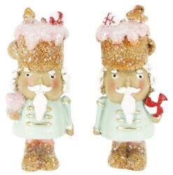  Dekoráció Diótörő nyalókával, szívvel álló poly 3x2, 2x7, 5 cm menta, rózsaszín 2 féle, 1db, pasztell karácsony (MX243159-3A)