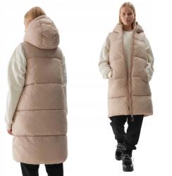 4F női pihe-puha mellény ujjatlan bézs S-es méret (4FWAW24TVJAF143-83S)