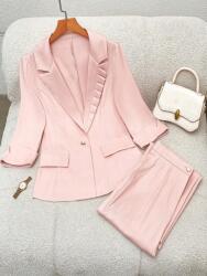 Shein CC55215 Shein Elegáns Anyagú Nadrág Rózsaszín (25) S