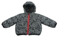 Guess Fekete Logó Nyomtatású Kabát (3-6M) (387180)