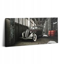 Wallfluent Vászonkép A dolgozószobába Fa keret Klasszikus autó a régi gyárban (010030010010000074809)