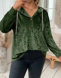 Shein Curve Pulóver Zöld Velúr 4XL__4XL