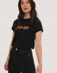 NA-KD Fekete Pamut Póló Casual Női 36S Aan