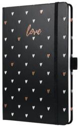 Sigel Naptár, A5, heti, 2026, kemény borító, SIGEL "Jolie", Dark love (SIJ6335) - tintasziget