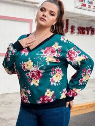 Shein Női Pulóver Többszínű Virágok 42 XL Aaa